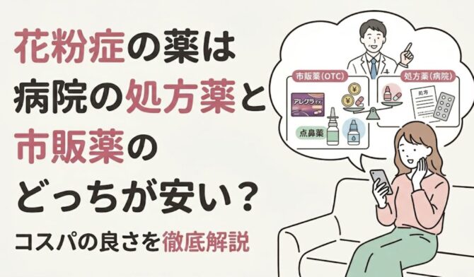 花粉症の薬は病院の処方薬と市販薬のどっちが安い？コスパの良さを徹底解説