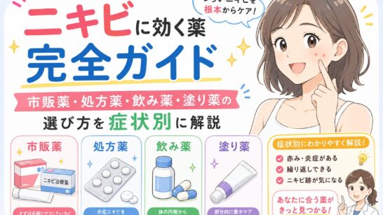 ニキビに効く薬完全ガイド｜市販薬・処方薬・飲み薬・塗り薬の選び方を症状別に解説